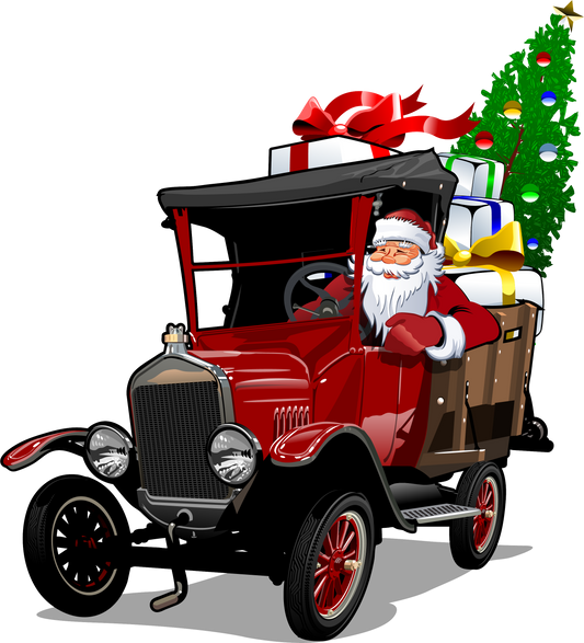 Santa Delivering Gifts - DTF Transfer