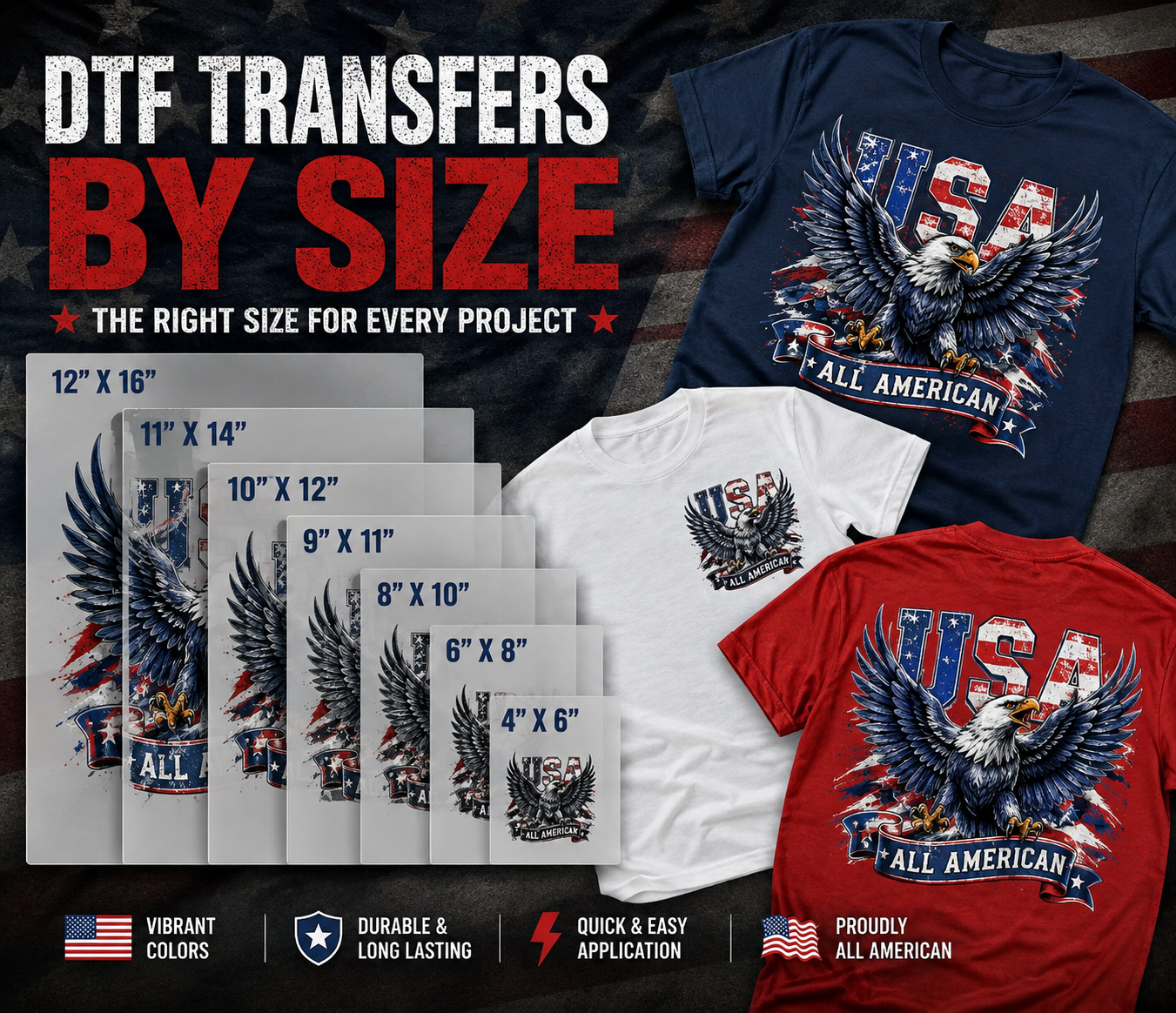 DTF Transfers | Image by Size