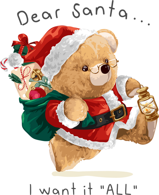 Merry Christmas Bear 03 - DTF Transfer