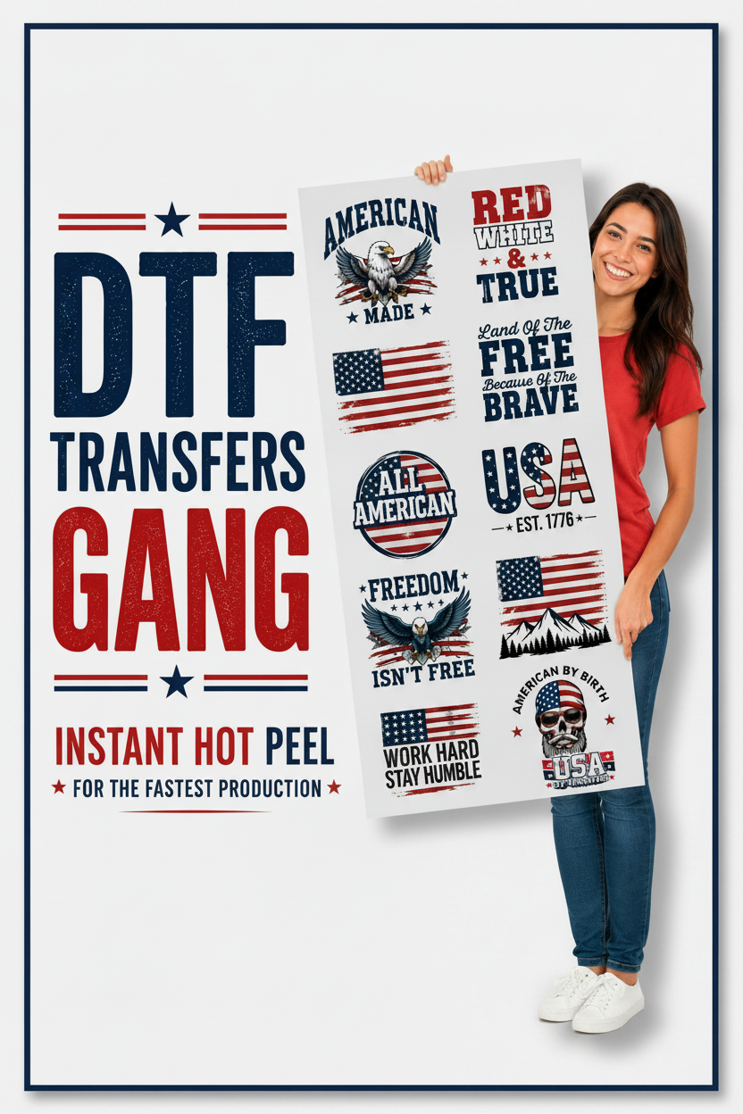 Custom DTF Gang Sheets & Gang Sheet Builder